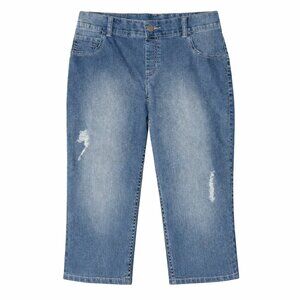 NWT LANE BRYANT Distressed Light Wash Jeans Sz 16